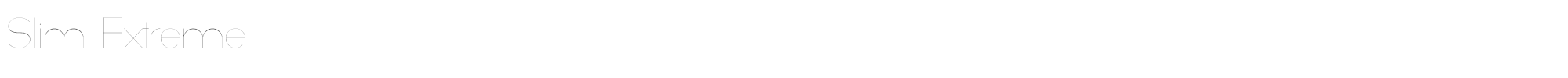 Sample characters Slim Extreme Font